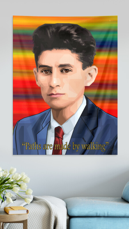 Fabric print Franz Kafka portrait 