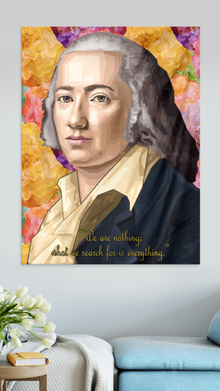 Fabric print Hölderlin portrait